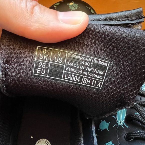 Toddler 1460 Glow in the Dark Bugs Lace Up Boots in Black - Picture 6 of 6